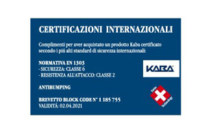 Cilindri Europei certificati e classi